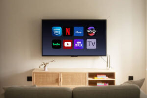 different streaming applications can be seen on tv display